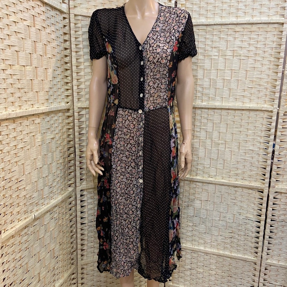 Express Transparent Patterned Dress S-M
