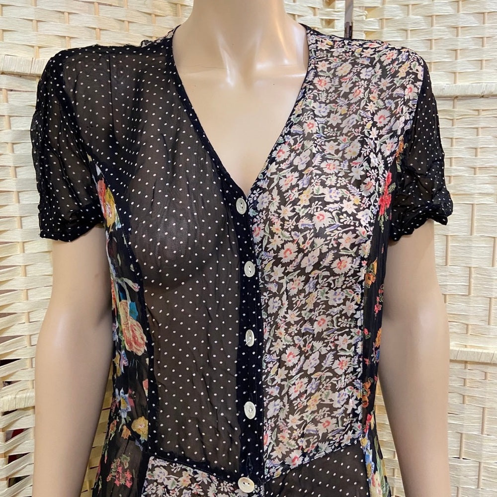 Express Transparent Patterned Dress S-M