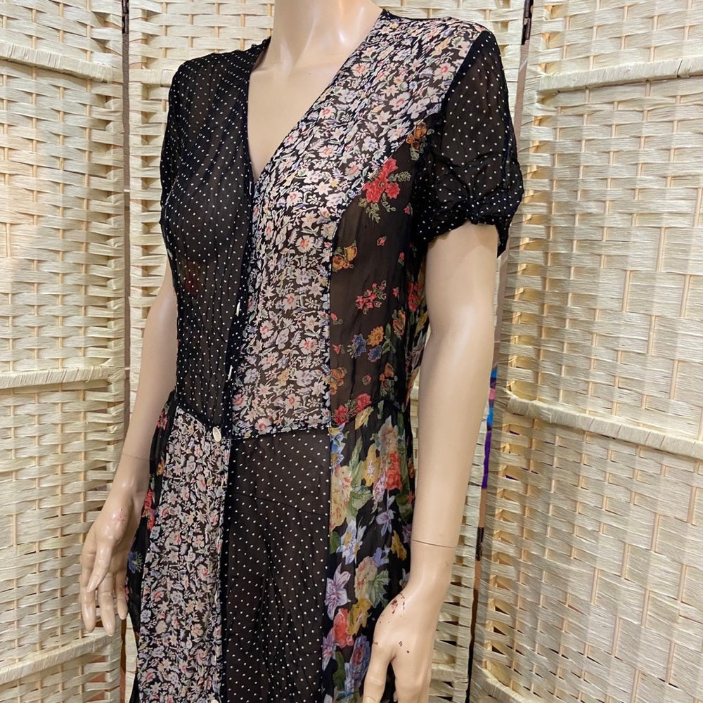 Express Transparent Patterned Dress S-M