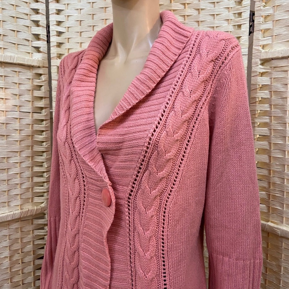 Motto Pink Sweater Cardigan Size M