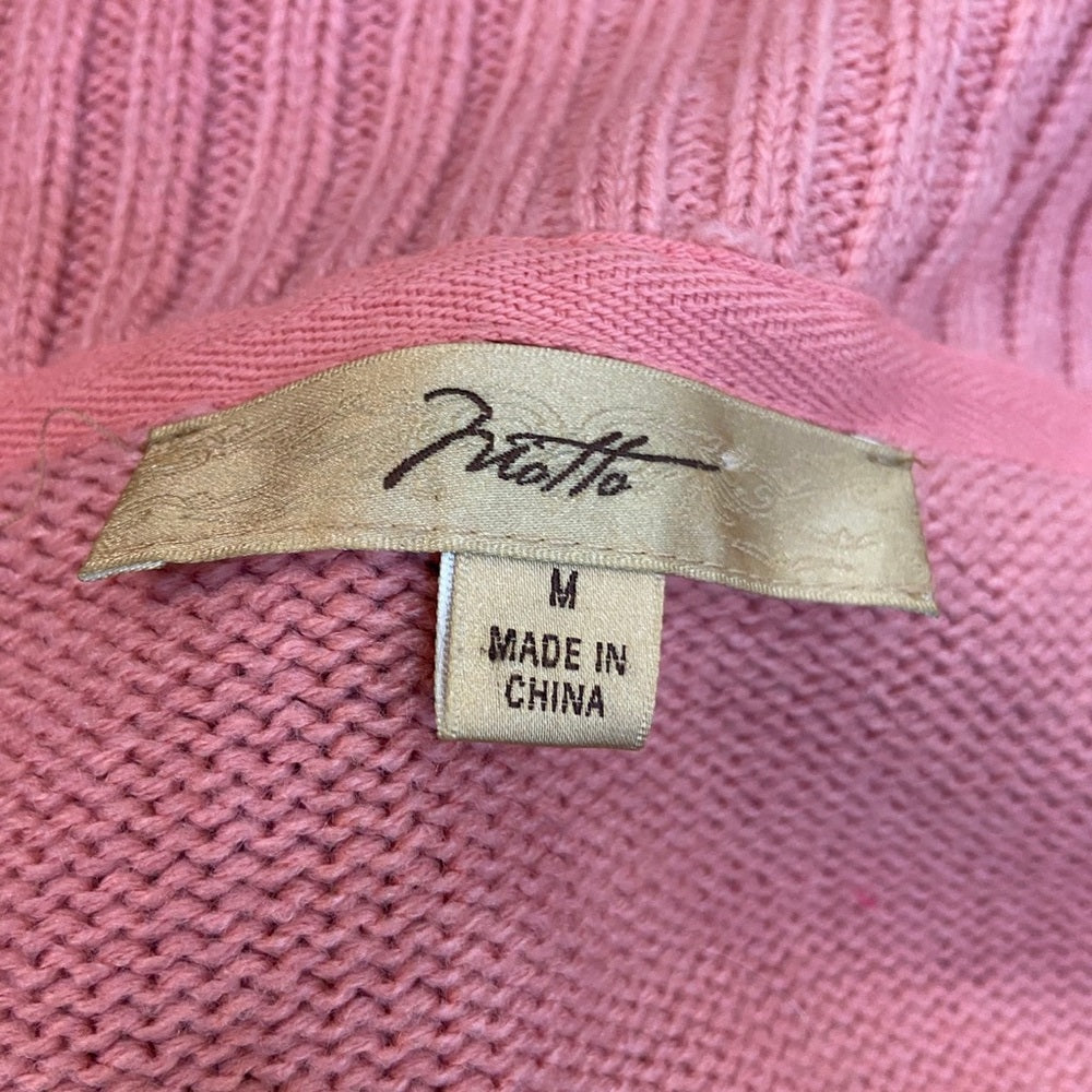 Motto Pink Sweater Cardigan Size M