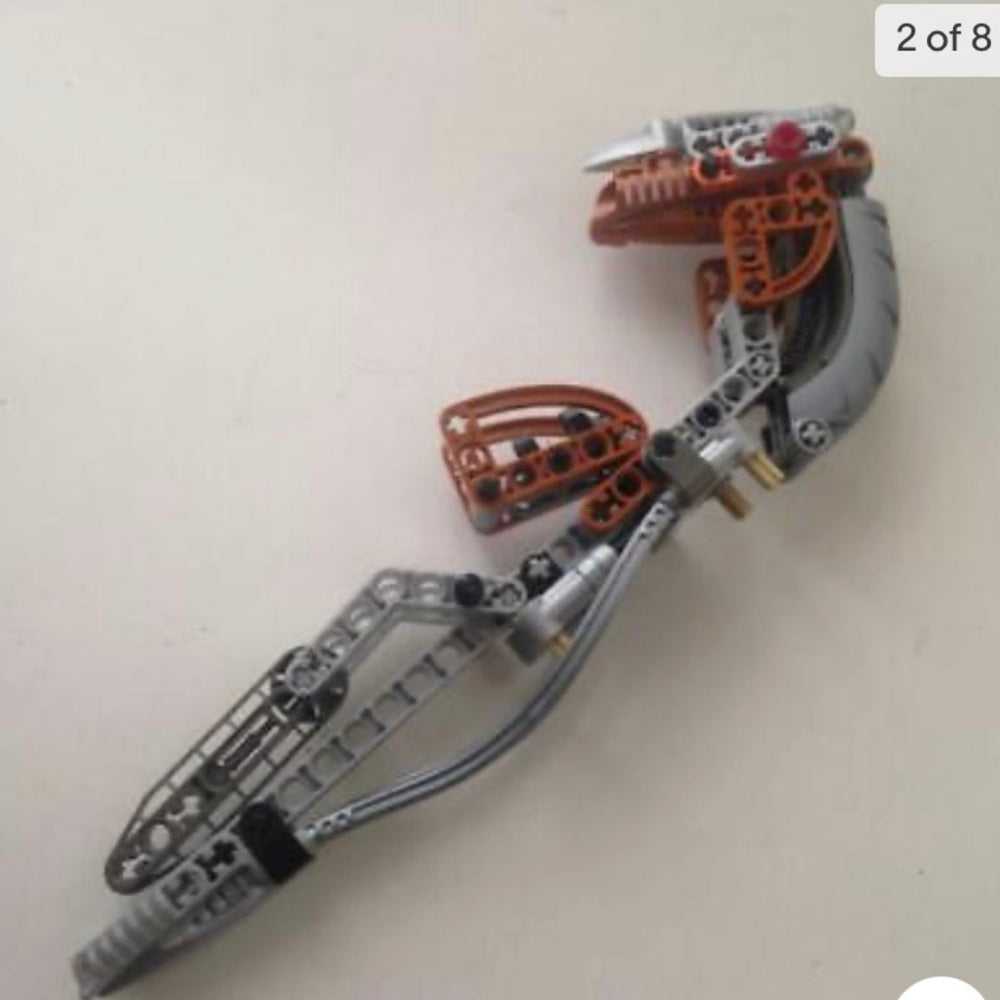 Vintage, Rare, Lego, Bionicle -Gray, Red and Brown -9.5in x 4in x 3in (C0321)