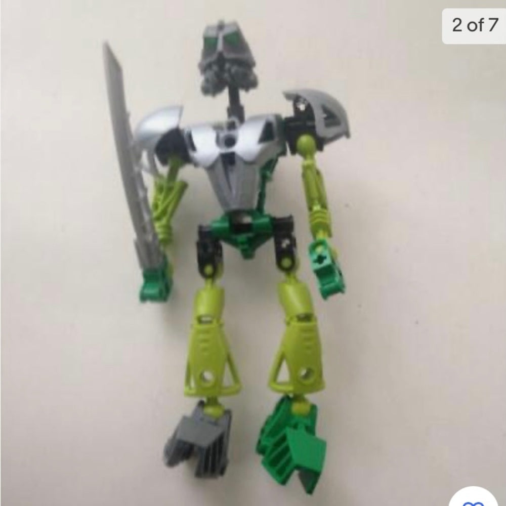 Vintage, Rare, Lego, Bionicle -Green, Gray and Black -7.5in x 4in x 4in (C0321)