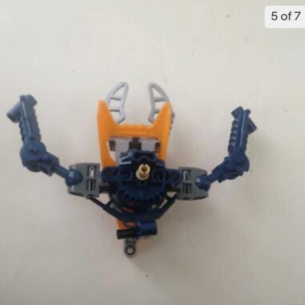 Vintage, Rare, Lego, Bionicle -Orange, Gray and Blue 6in x 4in x 3in (C0321) T