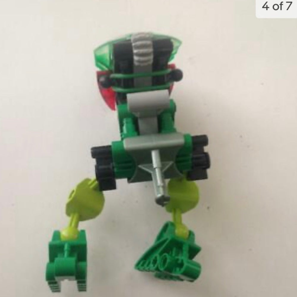 Vintage, Rare, Lego, Bionicle -Green, White and Red 5in x 3in x 3in