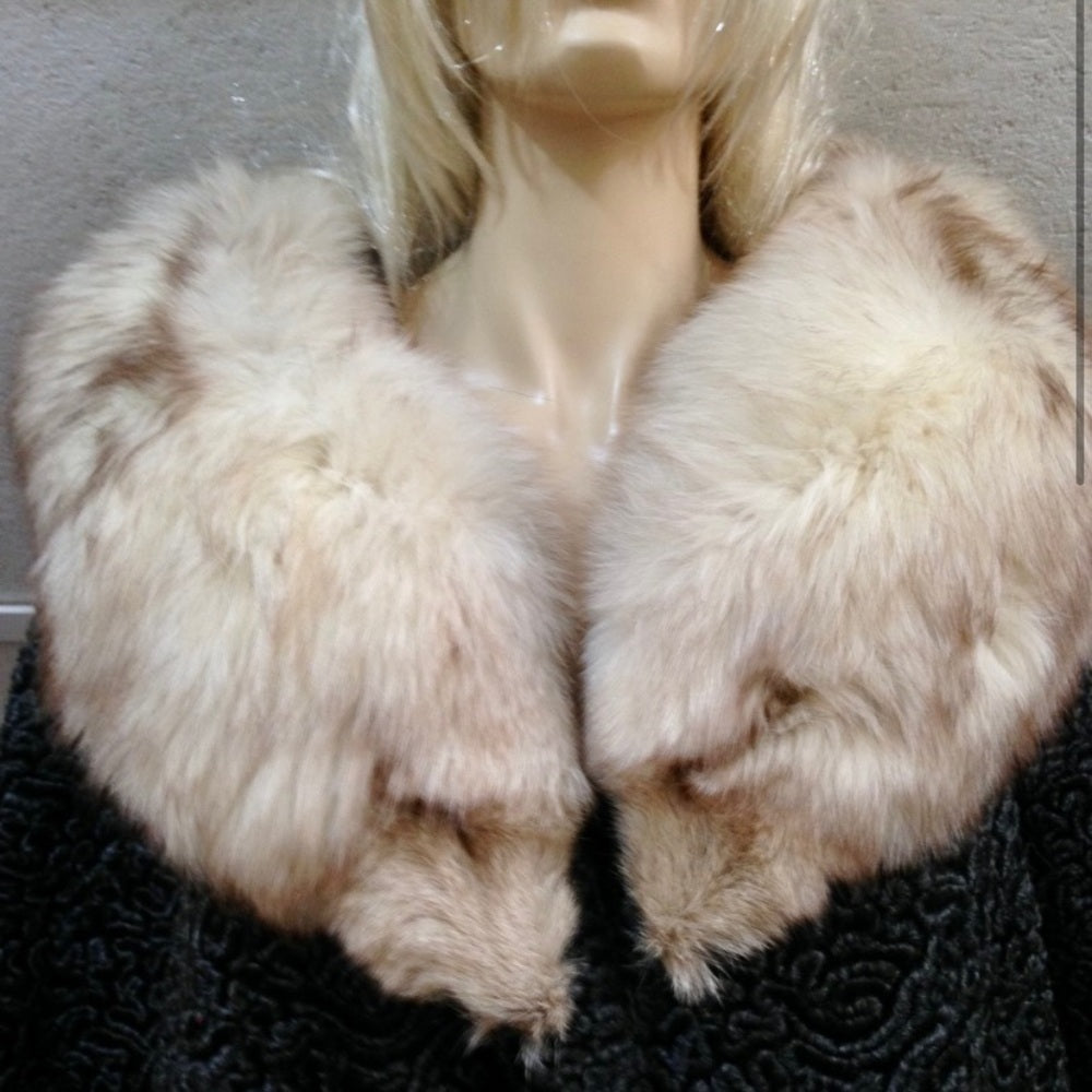 Vintage, Astrakin, France Gray Persian Lamb Swing Coat (tj1120) This swing coat