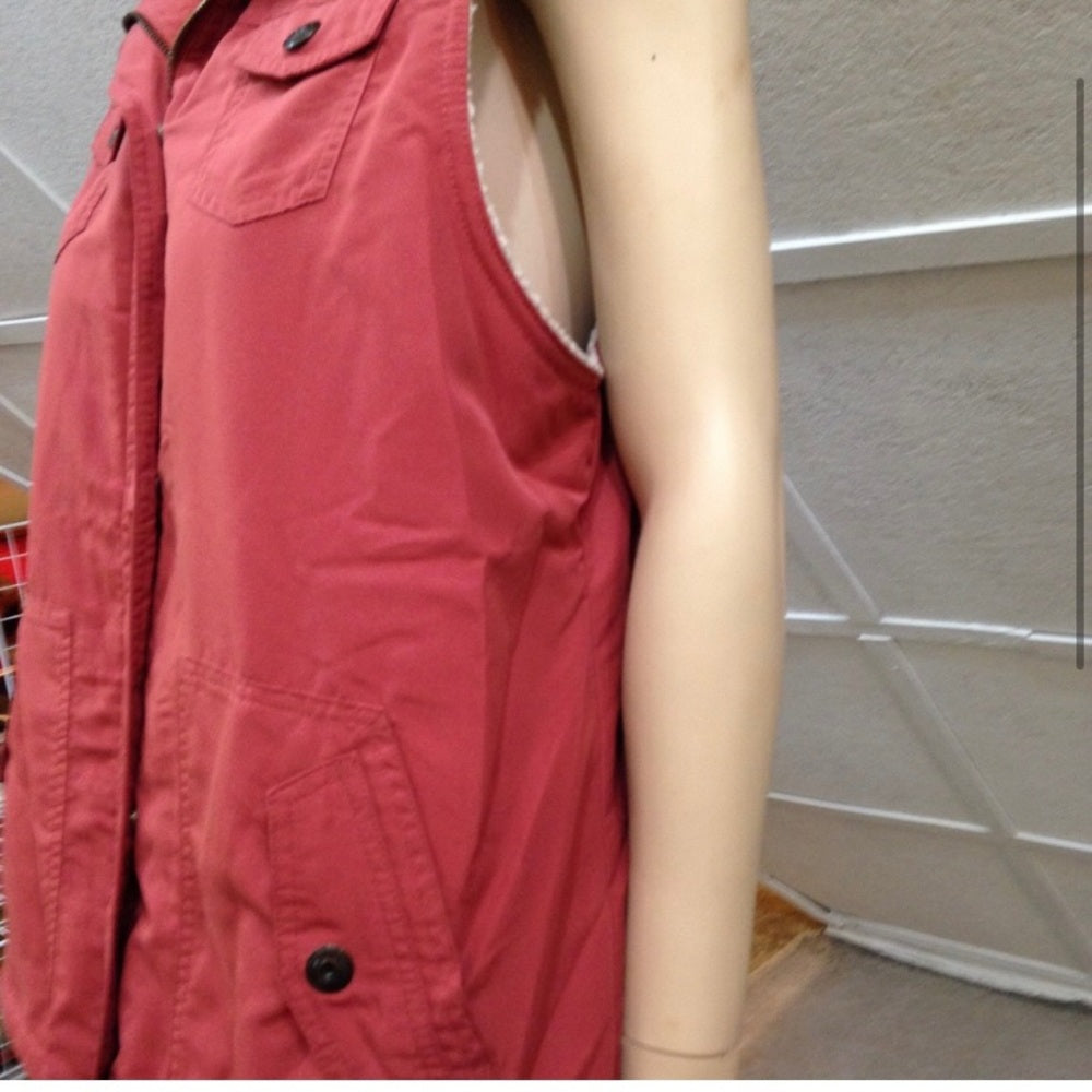Sonoma Life Style Pink-Fleece Zip Vest (L)