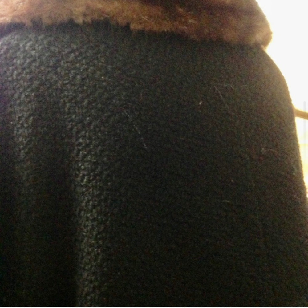 Vintage, Jean Sutton Faux Black Persian Lamb Dress Swing Coat (L)