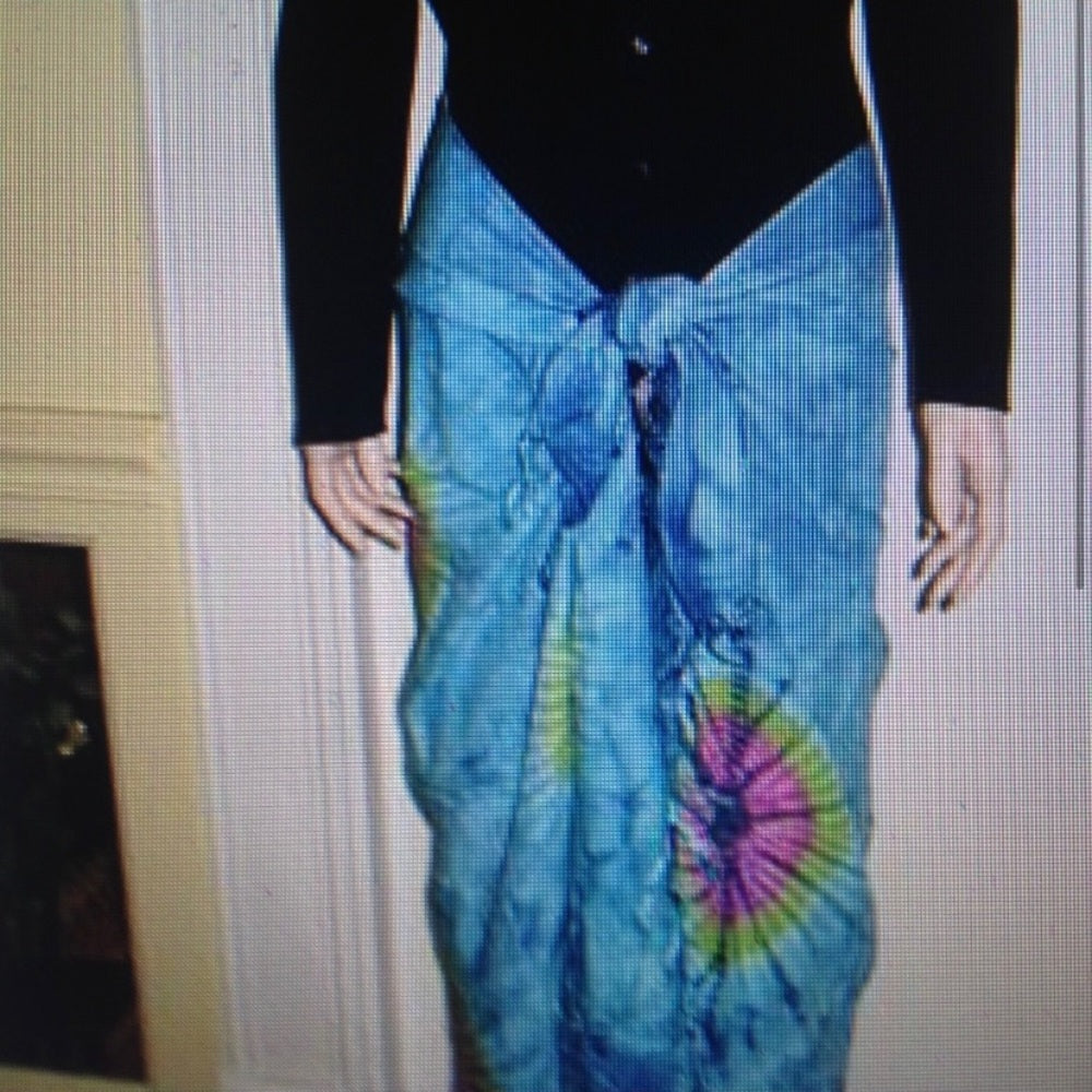 Stunning, Aquamarine Tie Dye, Wrap, Shawl, Sarong etc. (