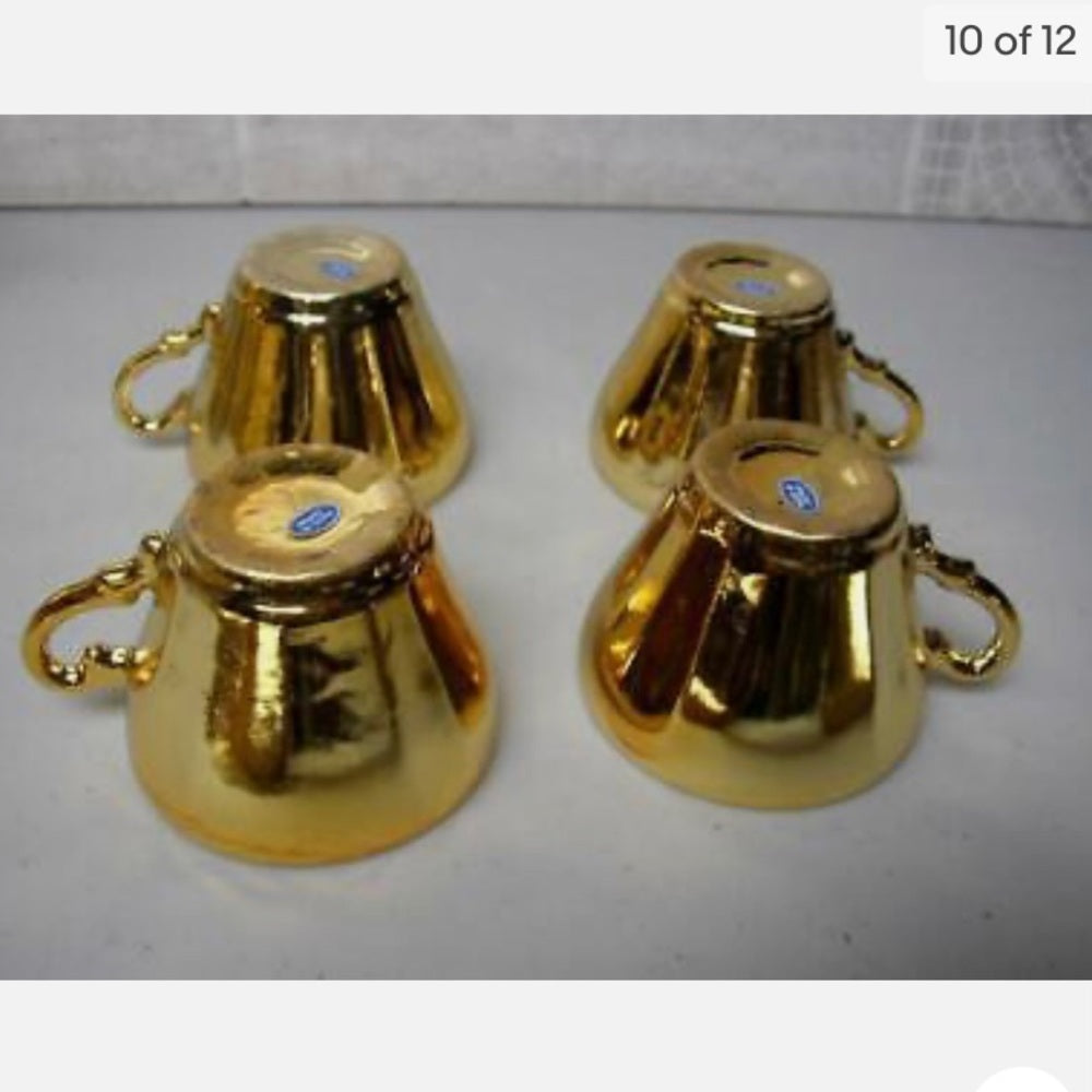 Vintage, Made in Japan, 12-pc Musical-Gilded Ceramic Tea Set (sftz) This is a