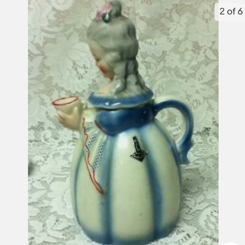Vintage, Rare, Colendorf, Germany, Figural Lady Teapot