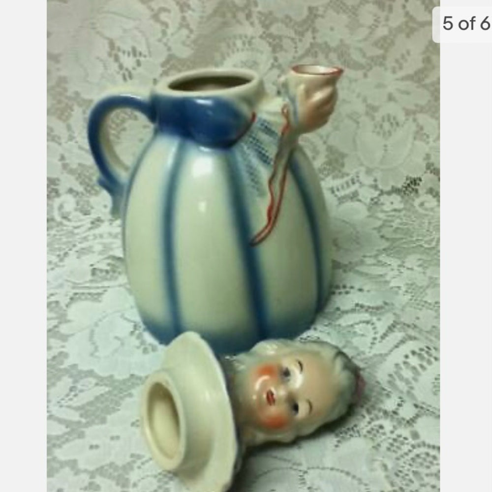 Vintage, Rare, Colendorf, Germany, Figural Lady Teapot