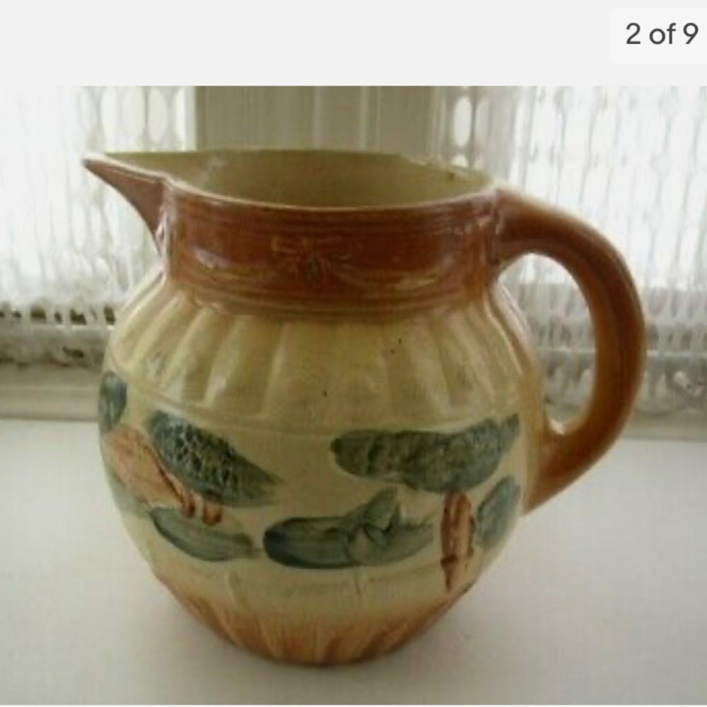 Antique, Rare, Yellow Ware Pitcher
