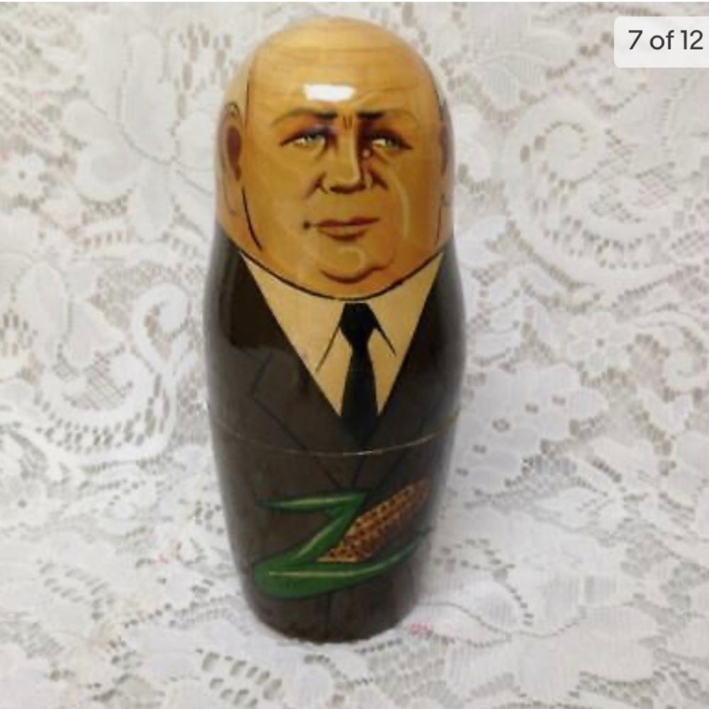 Handpainted High End Set of 10pc Nesting Dolls- Russia’s Political Figures 13.5T