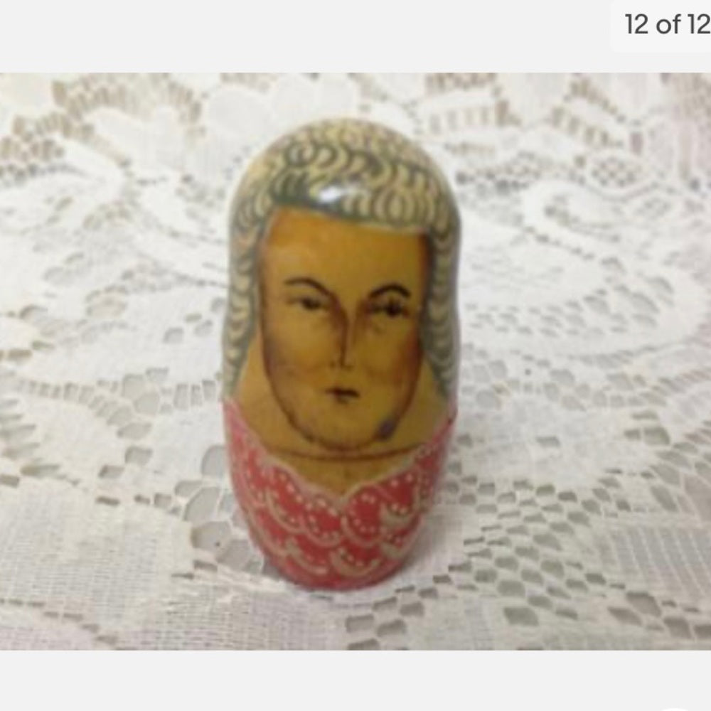 Handpainted High End Set of 10pc Nesting Dolls- Russia’s Political Figures 13.5T