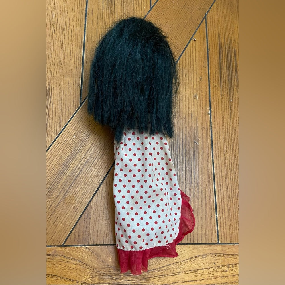 Vintage 1980s Mattel Barbie Doll in Original Red and White Polk Dot Gown