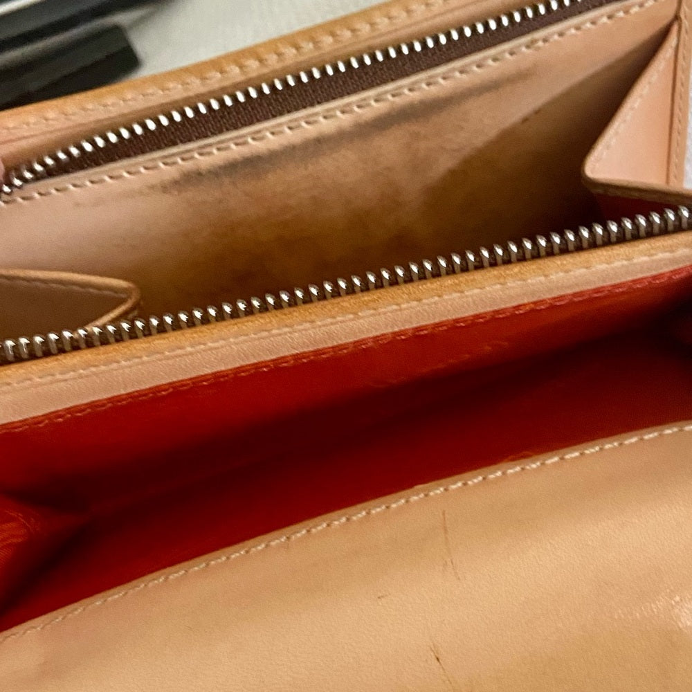 Coach Brown Mono-Leather ZipCoin Compact Wallet