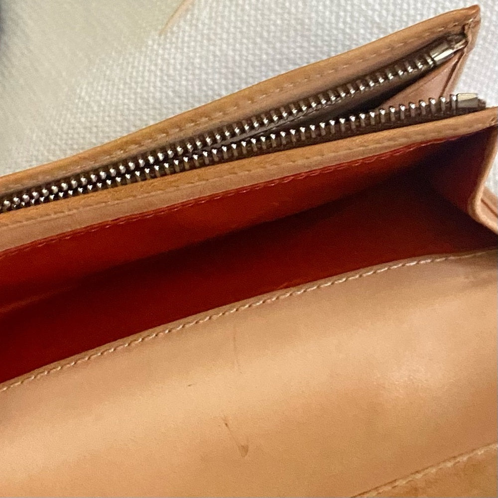 Coach Brown Mono-Leather ZipCoin Compact Wallet