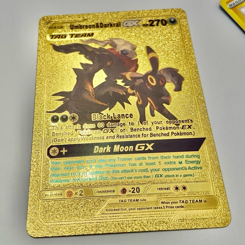 Lot (B): 3 Pokemon Reverse Holo Cards and 3 Pokemon Gold Fan Arts