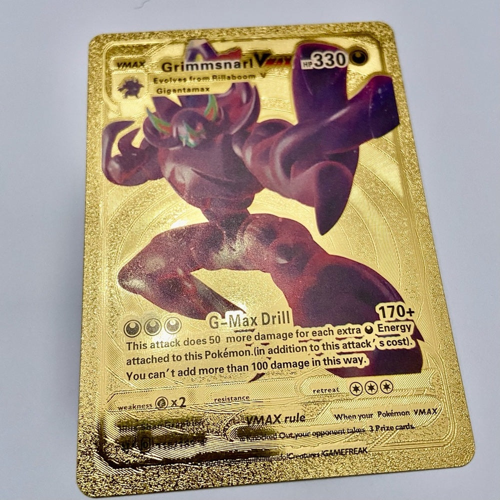 Lot (C): 3 Pokemon Reverse Holo Cards and 3 Pokemon Gold Fan Arts