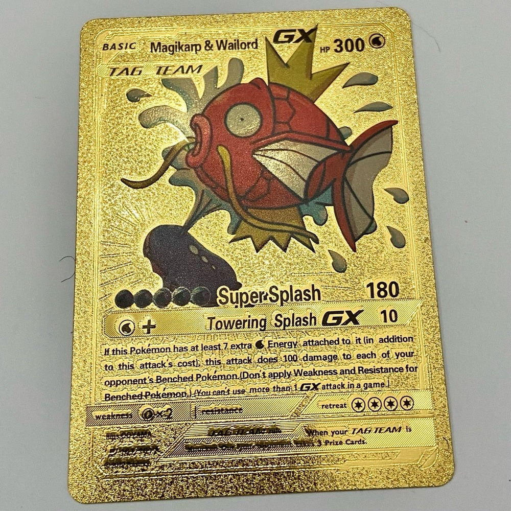 Lot (J): 3 Pokemon Reverse Holo Cards and 3 Pokemon Gold Fan Arts
