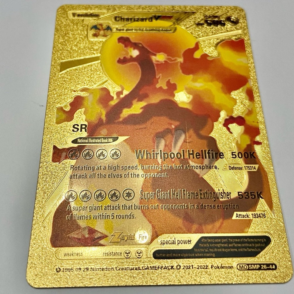 Lot (E): 3 Pokemon Reverse Holo Cards and 3 Pokemon Gold Fan Arts