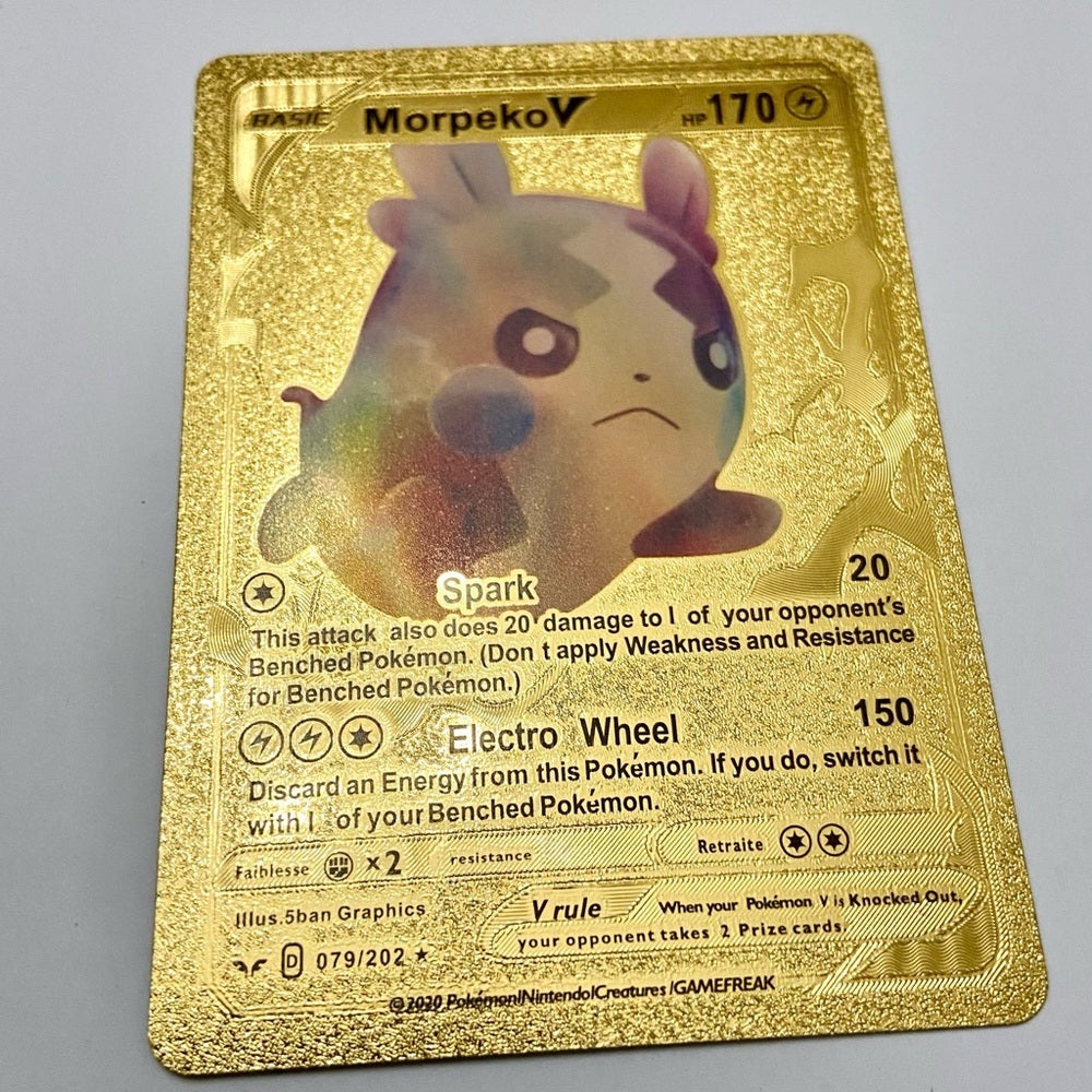 Lot (D): 3 Pokemon Reverse Holo Cards and 3 Pokemon Gold Fan Arts