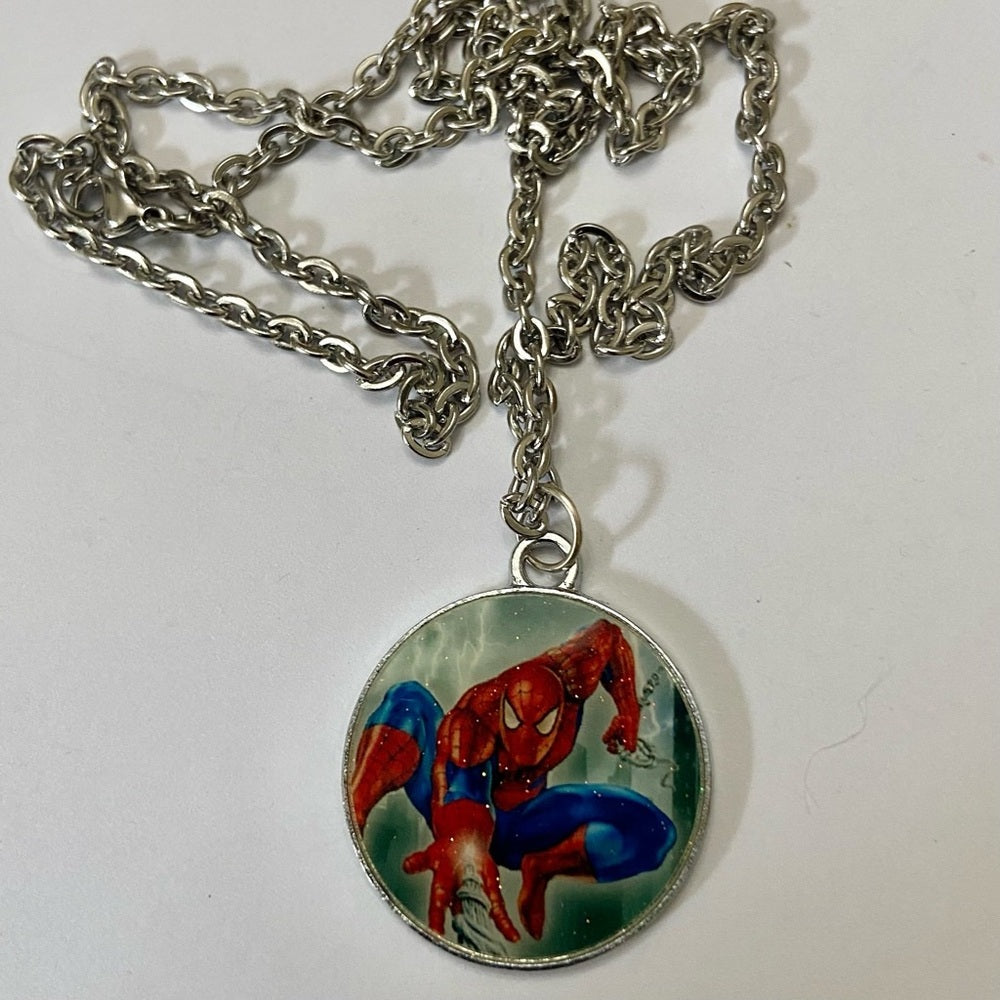 Vintage, Marvel Pendant Necklace- Spiderman