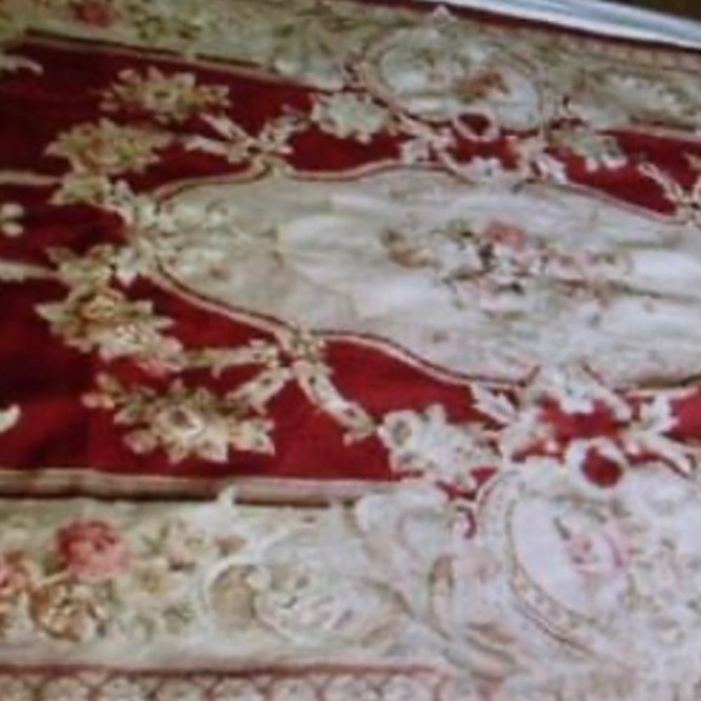 Vintage, Fabulous, Large 72“x48“, Handmade Petit Point Floral Tapestry-Bed Cover