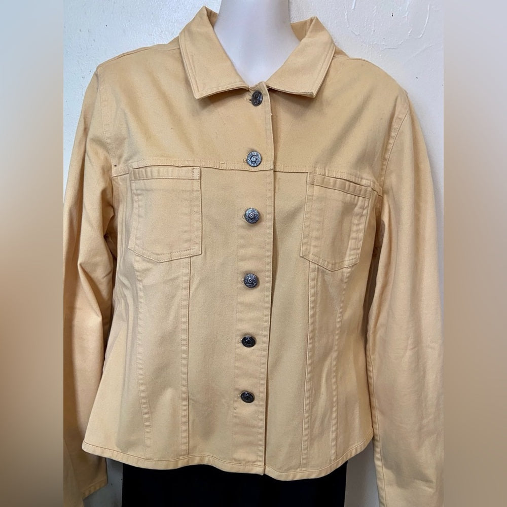 Christopher & Banks Mustard Yellow Jean Jacket. Size M