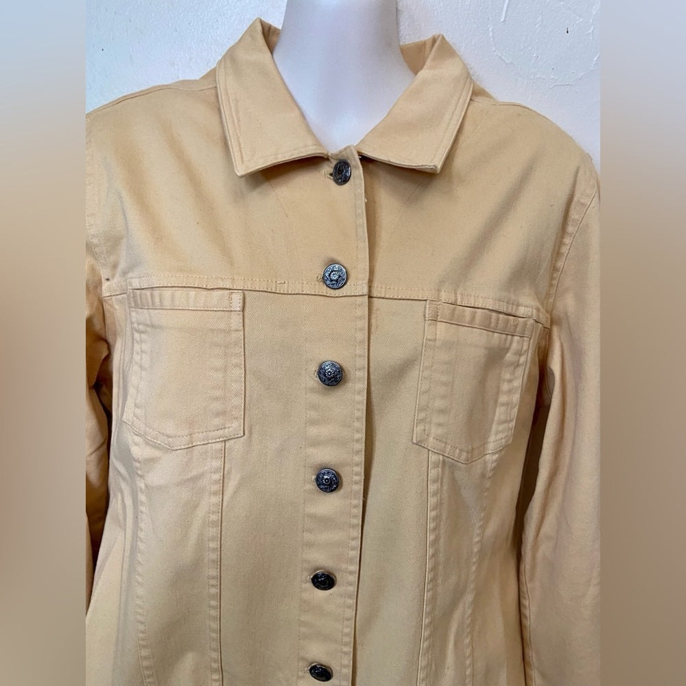 Christopher & Banks Mustard Yellow Jean Jacket. Size M