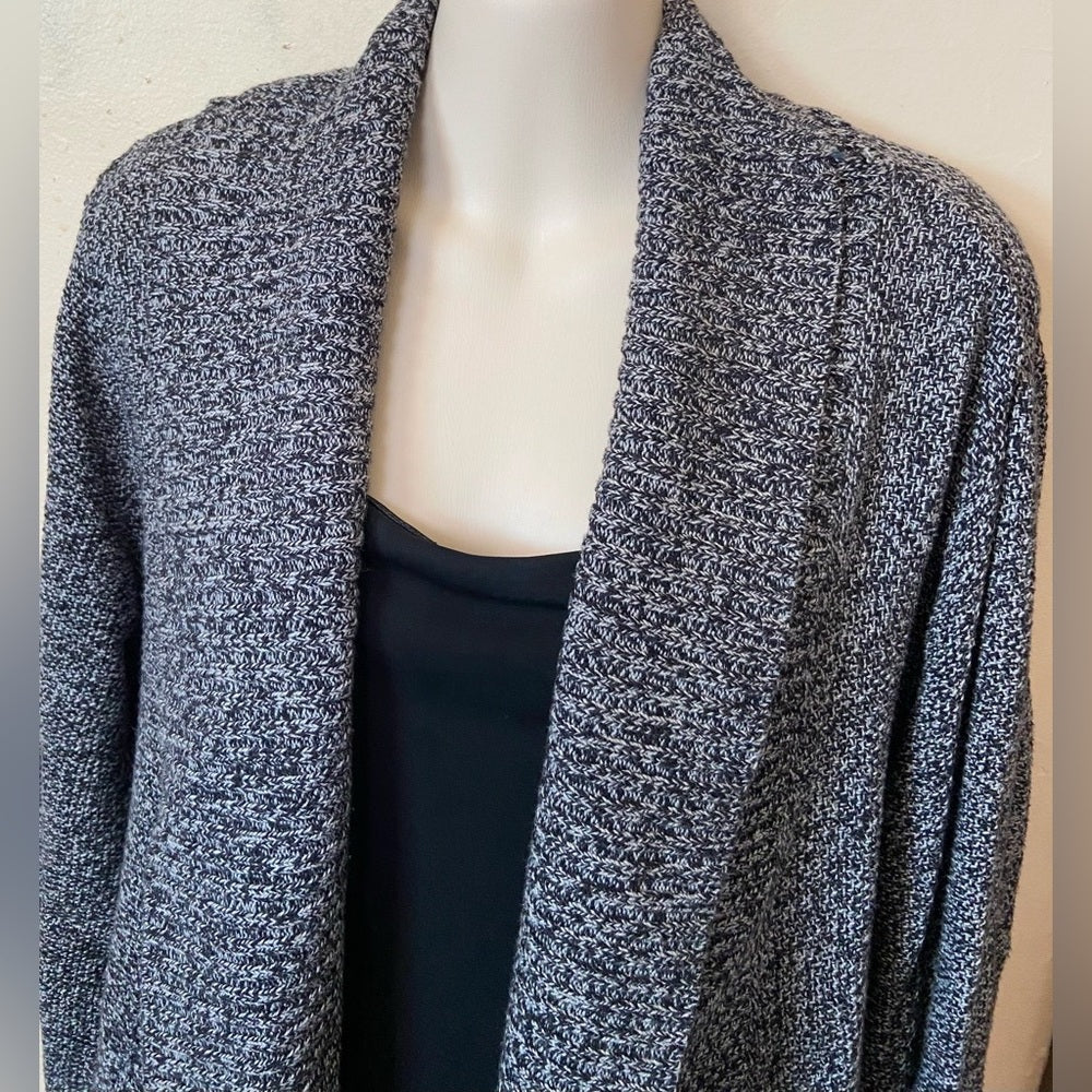 Elle, Gray, Draped, Sweater Cardigan Size: L