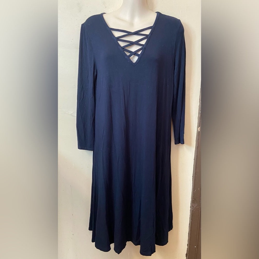 Philosophy Navy Blue Stretchy Dress. (S)