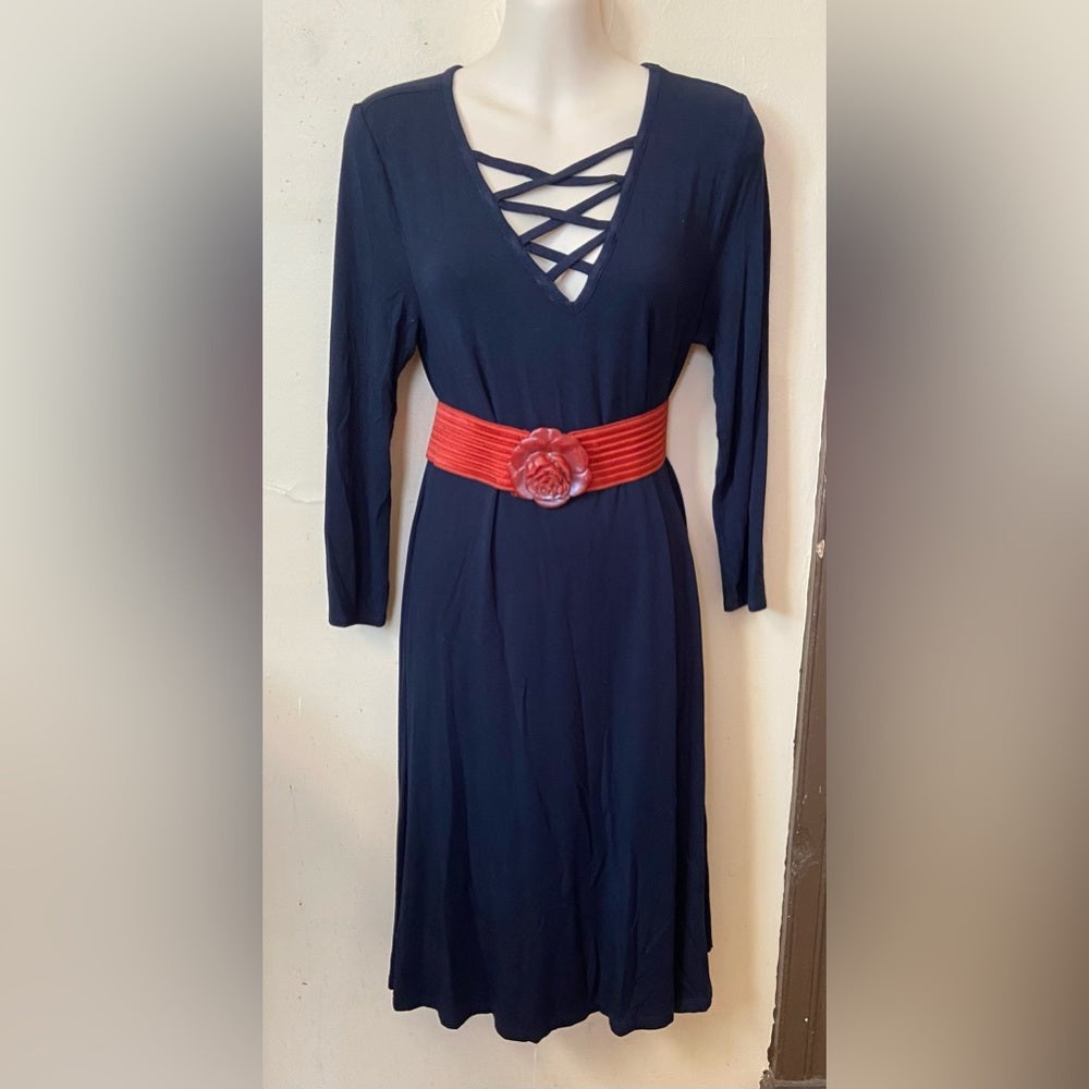 Philosophy Navy Blue Stretchy Dress. (S)