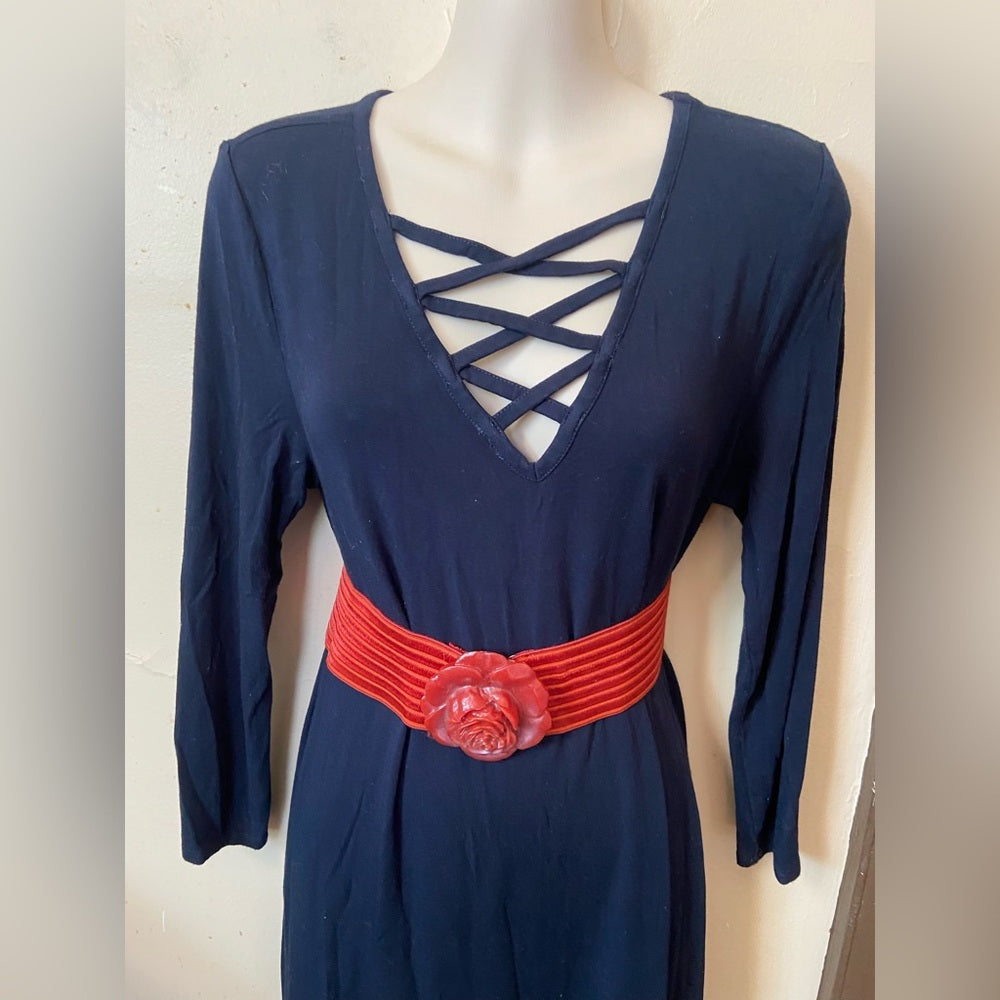 Philosophy Navy Blue Stretchy Dress. (S)