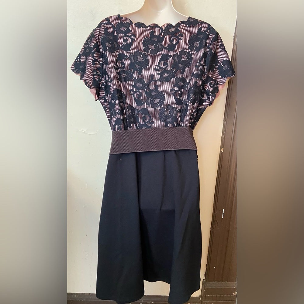 Maurices, Black -Pink Lace Top Dress (LP)