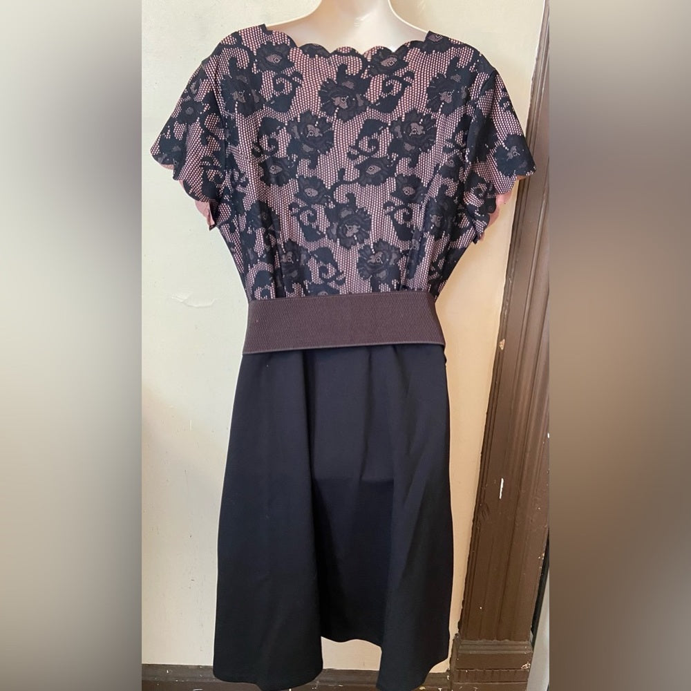 Maurices, Black -Pink Lace Top Dress (LP)
