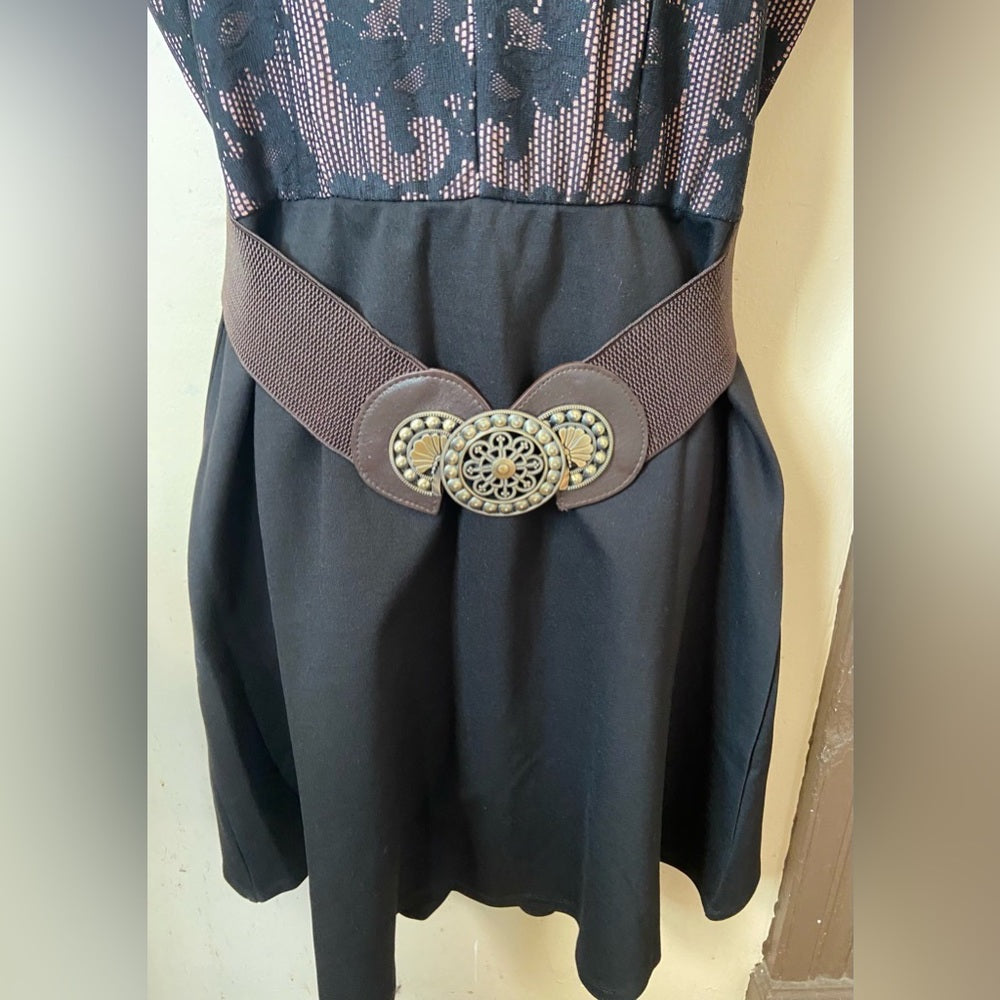 Maurices, Black -Pink Lace Top Dress (LP)