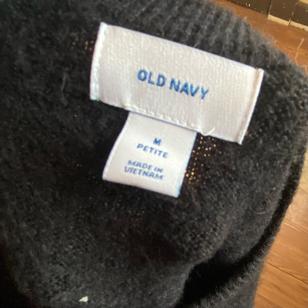 Old Navy Black Wool, Pull Over Sweater. (MP)
