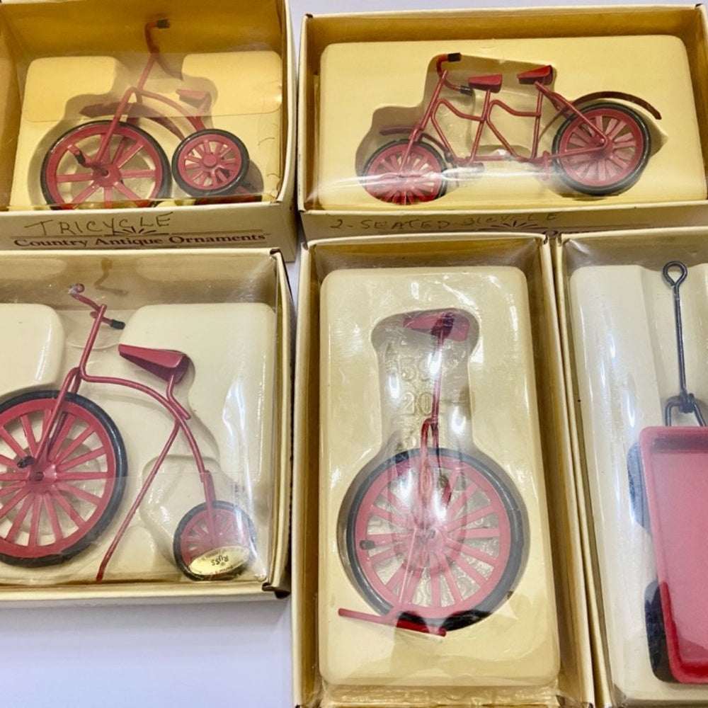 Vintage, Rare, Country Antique Ornaments- 2 Seater Bicycle