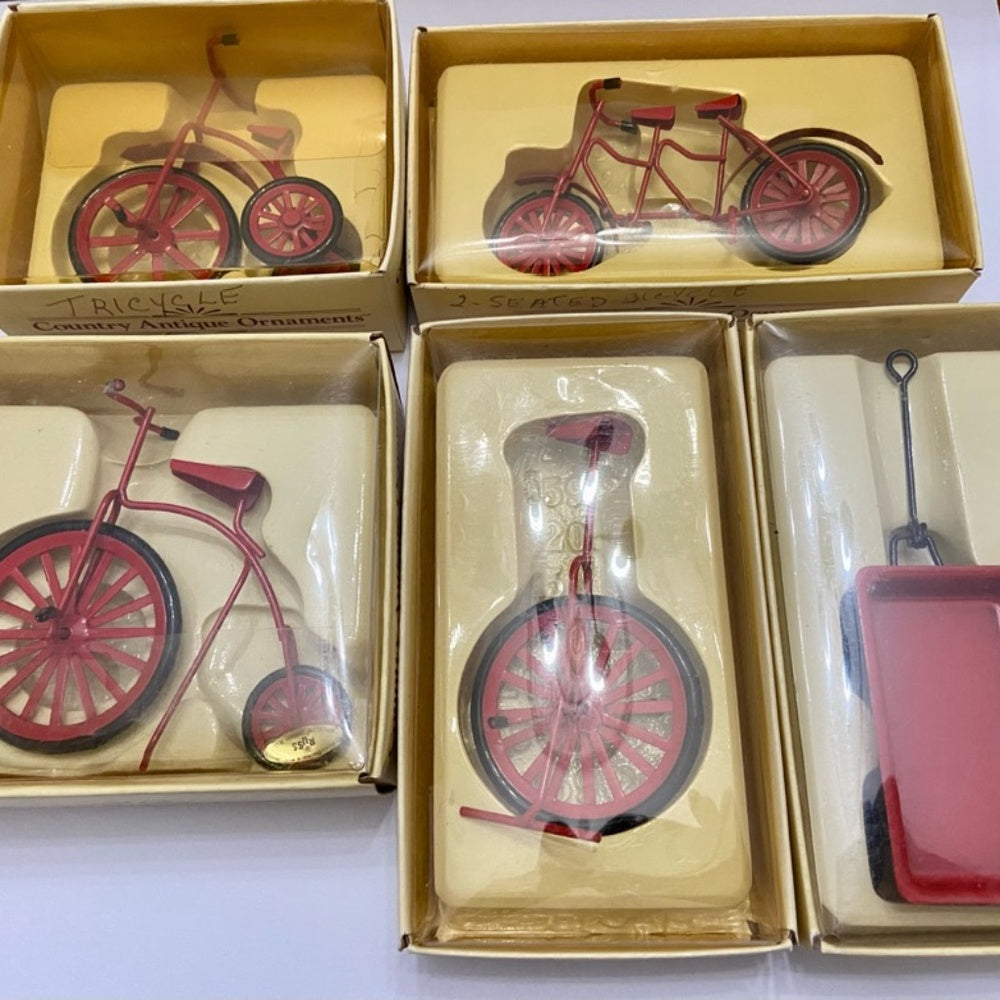 Vintage, Rare, Country Antique Ornaments- 2 Seater Bicycle
