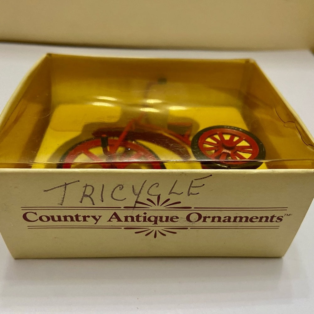Vintage, Rare, Country Antique Toy- Ornaments- Tricycle