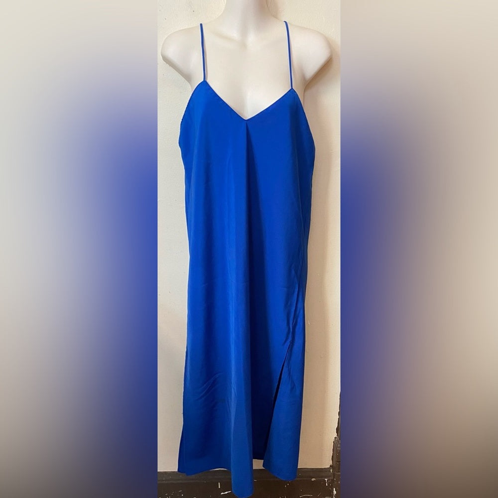 Beautiful, Blue Hi-slit, Backless Nightgown (M)