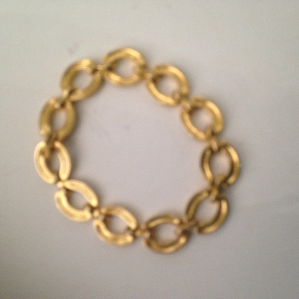 Vintage Gold and Black Enamel Bracelet