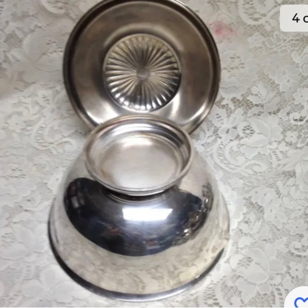 Vintage, Webster Wilcox Silver-plated Covered Bowl or Tureen 8in x 9in