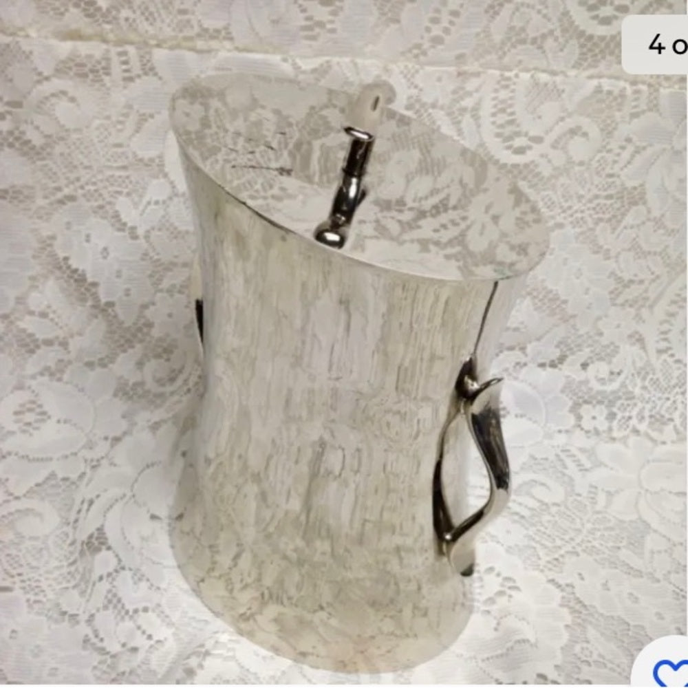 Vintage Towle Silver-plated 3pc Ice Bucket with Lid and Insert 9in x 7.5in x5in