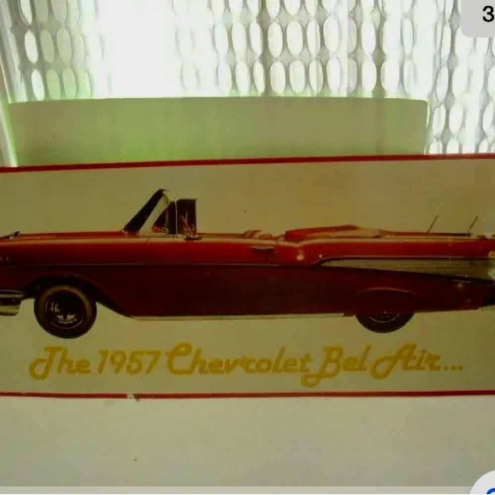 1957 Chevrolet Bel-Air Enameled on Copper Advertising Sign