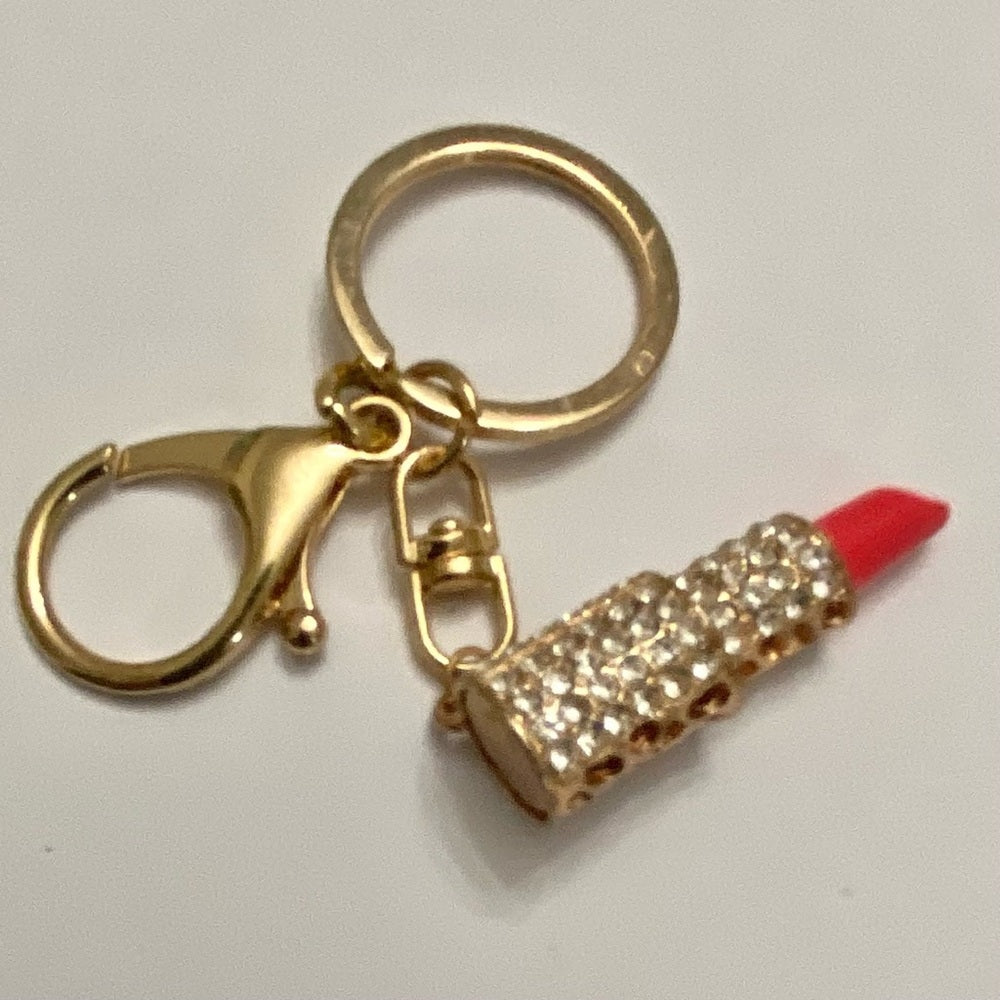 2-Way, Lipstick Rhinestone Handbag Charm-KeyChain