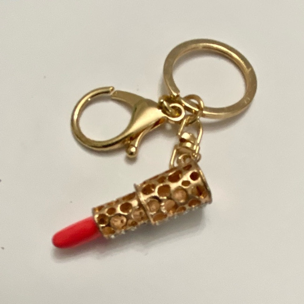 2-Way, Lipstick Rhinestone Handbag Charm-KeyChain