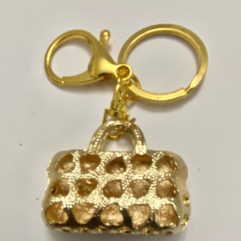 Stunning, 2-Way Burgundy Enamel Rhinestone Handbag Charm -Key Chain
